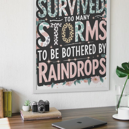I’ve Survived Too Many Storms – Leopard Floral Inspirational Art Digital File Style-Junction Custom Designs & Prints