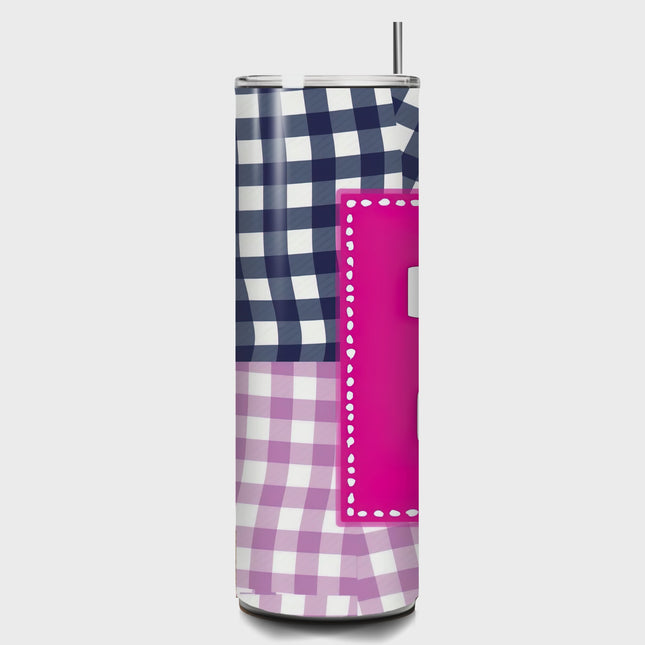 Back & Body Hurts Gingham Design-Custom 20oz Tumbler 20oz Skinny Straight Tumbler Style Junction – Custom Digital Designs & Apparel