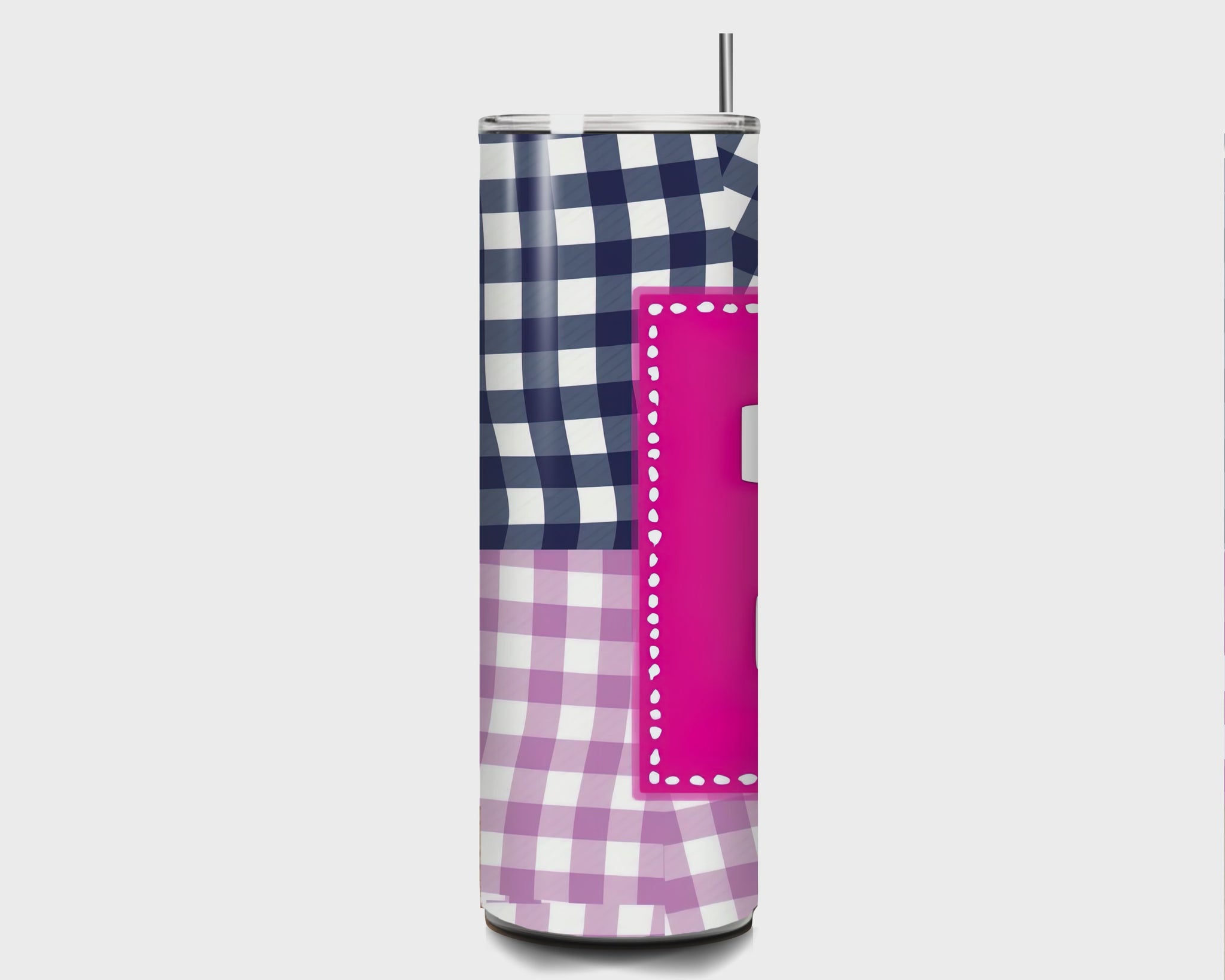 Back & Body Hurts Gingham Design-Custom 20oz Tumbler 20oz Skinny Straight Tumbler Style Junction – Custom Digital Designs & Apparel