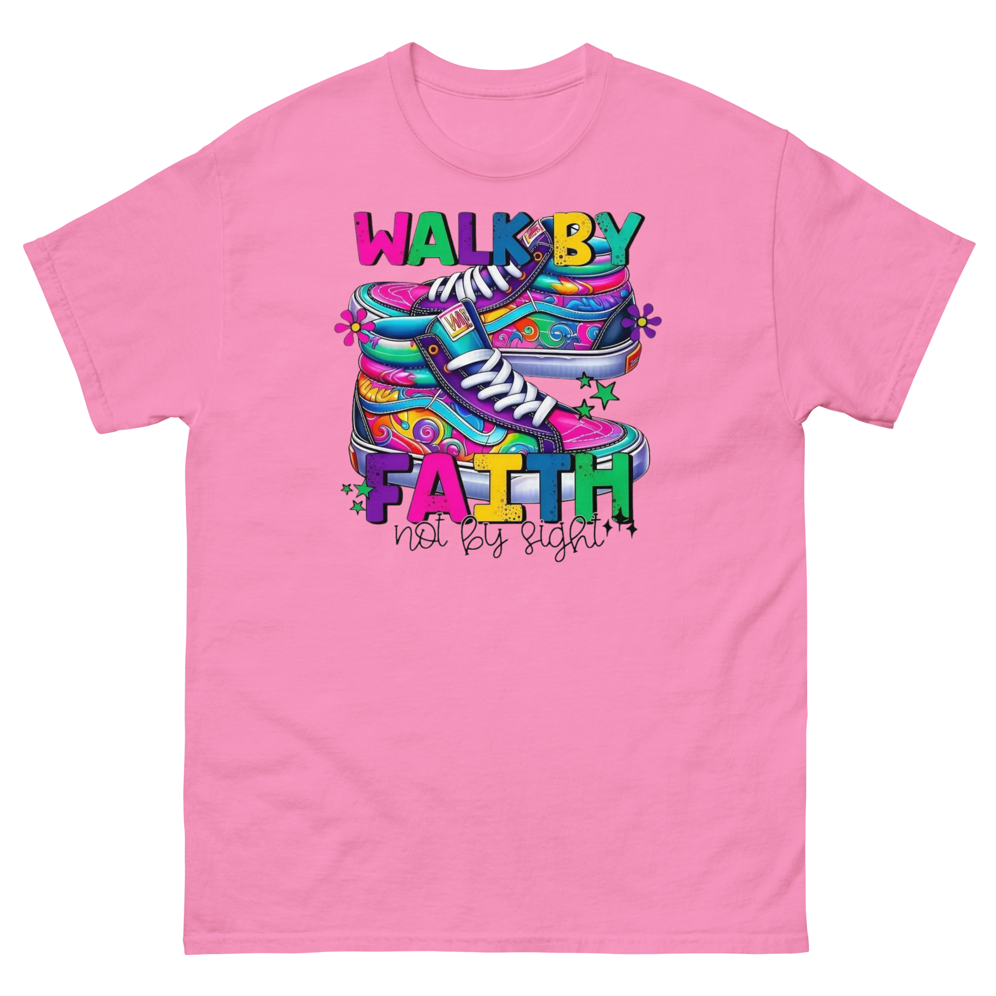 Walk By Faith Custom Design Unisex Classic T-shirt Physical T-Shirt Style-Junction