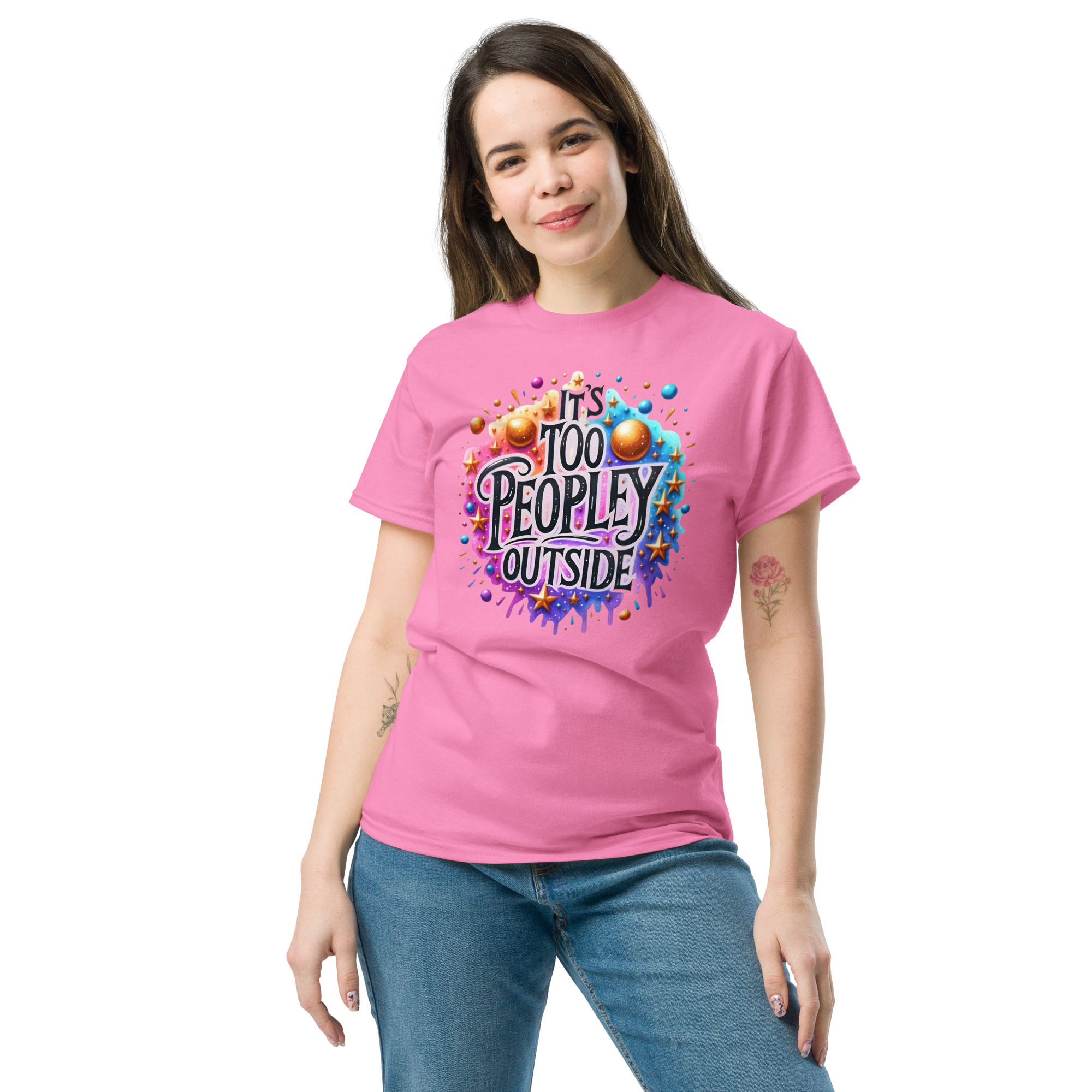 It's To Peopley Outside Unisex Custom Classic T-shirt Physical T-Shirt Style-Junction Azalea S 