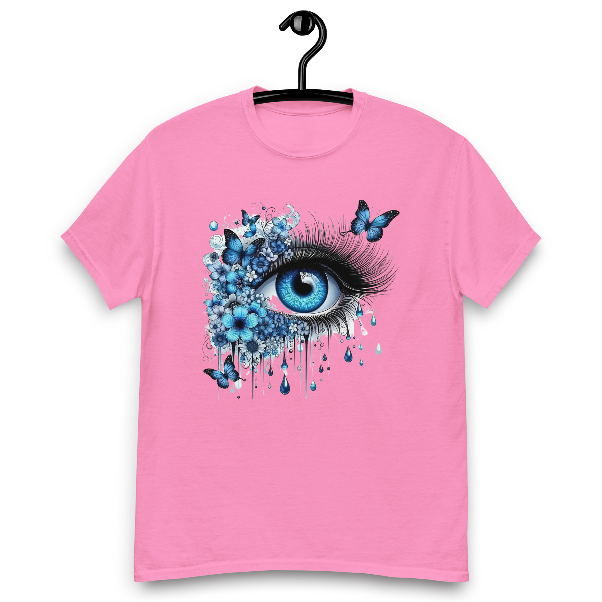 Tears of Blue Elegance Unisex Classic Tee - 100% Cotton with Double-Seam Durability Physical T-Shirt Style-Junction