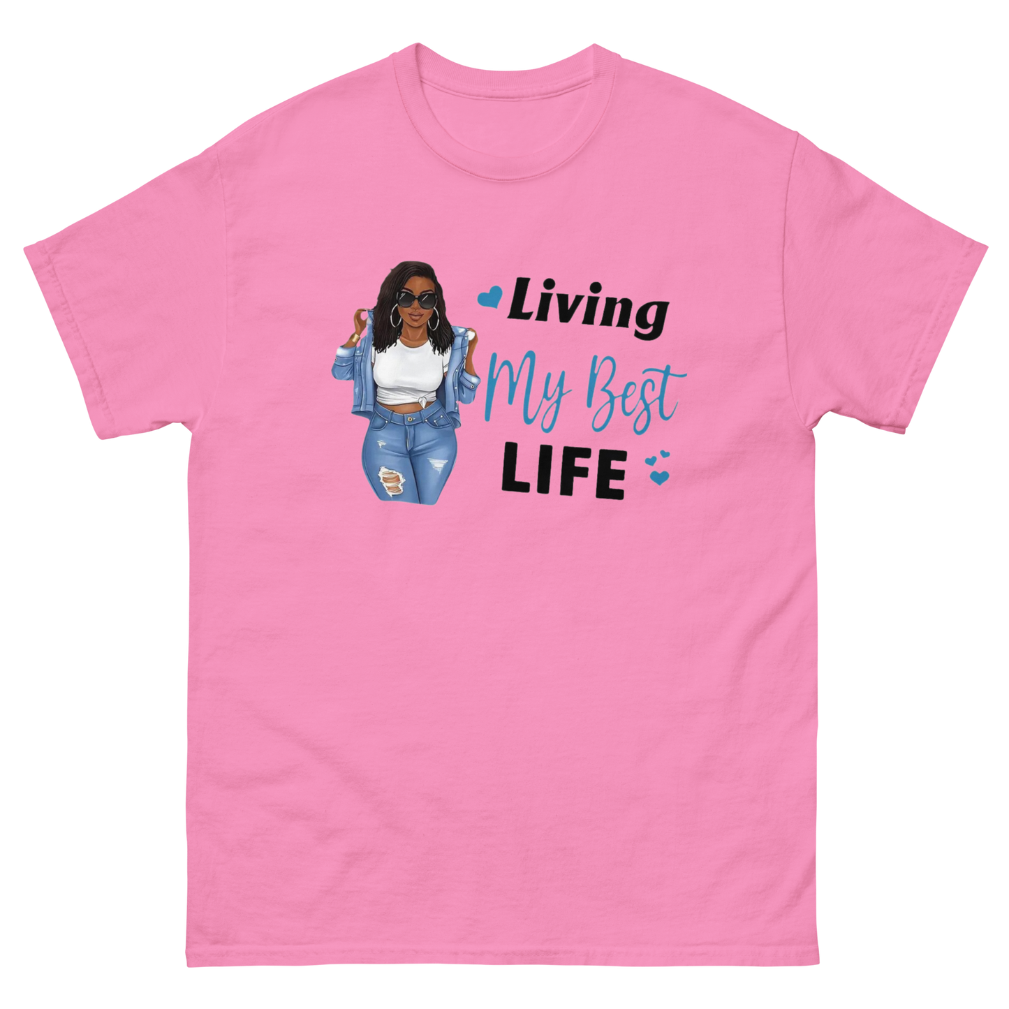 Living My Best Life Women's Classic Tee Physical T-Shirt Style-Junction Custom Designs & Prints Azalea S