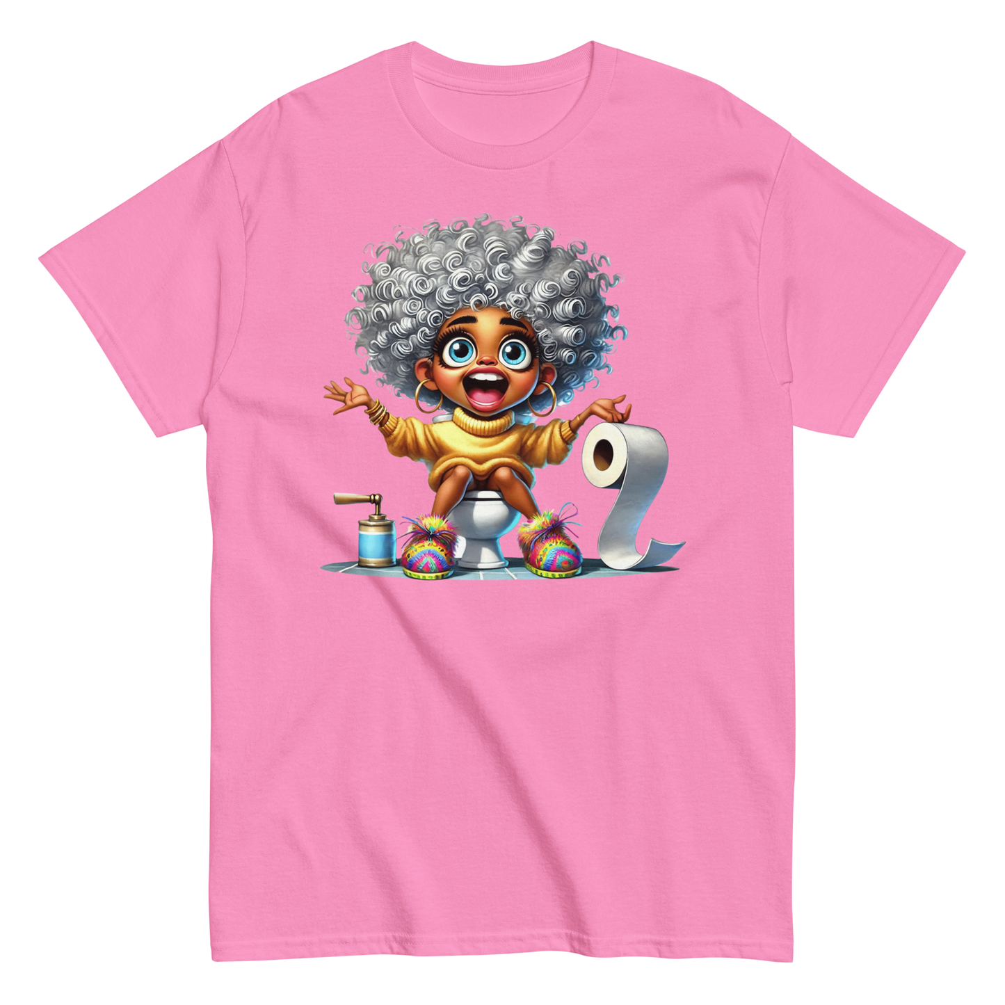 Toilet Time Joy Women's Classic Tee Physical T-Shirt Style-Junction Custom Designs & Prints Azalea S