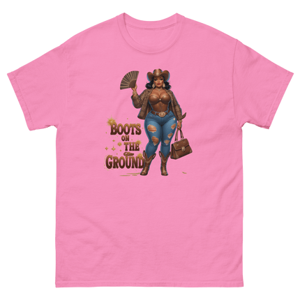 Boots on the Ground Curvy Cowgirl #2 Tee – Bold Western Style Women Tees Style Junction – Custom Digital Designs & Apparel Azalea S