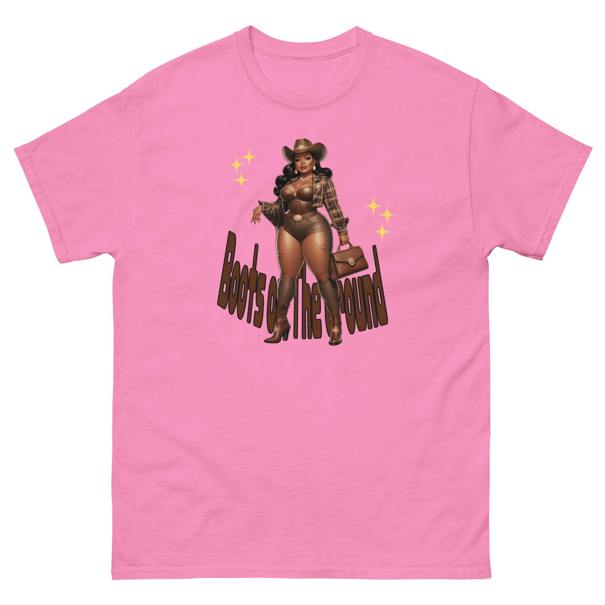 Boots on the Ground Curvy Cowgirl #3 Tee – Western Graphic Shirt Women Tees Style Junction – Custom Digital Designs & Apparel Azalea S