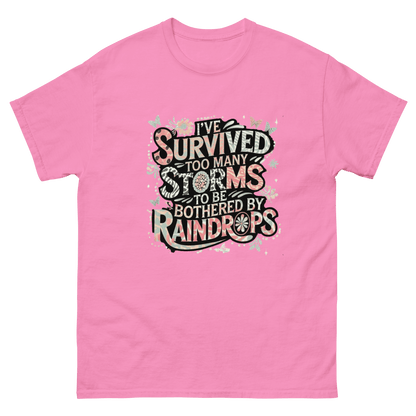 I’ve Survived Too Many Storms Tee – Pastel Quote Cotton Shirt Women Tees Style Junction – Custom Digital Designs & Apparel Azalea S