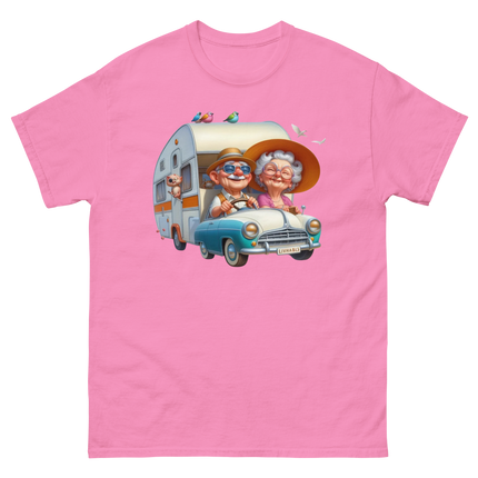 Vintage RV Adventure Tee – Retro Road Trip Camper Graphic Women Tees Style Junction – Custom Digital Designs & Apparel Azalea S