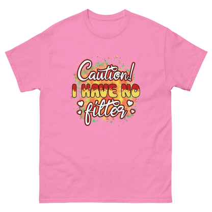 Caution No Filter Tee – Bold Funny Sarcastic Statement Shirt Women Tees Style Junction – Custom Digital Designs & Apparel Azalea S