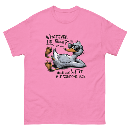 Funny Duck Quote Tee – “Let It Hit Someone Else” Graphic Shirt Women Tees Style Junction – Custom Digital Designs & Apparel Azalea S