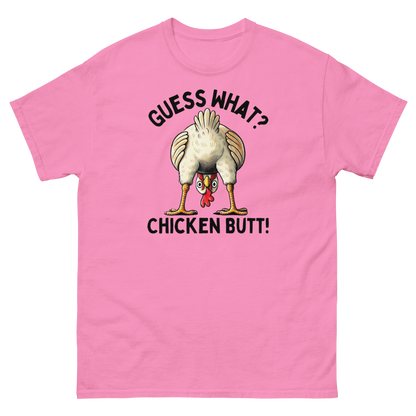 Funny Chicken Butt Tee – “Guess What” Comical Farm Graphic Shirt Women Tees Style Junction – Custom Digital Designs & Apparel Azalea S