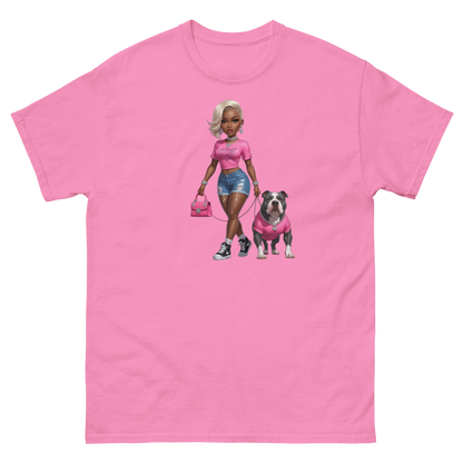 Hot Pink Bulldog Diva Tee – 100% Cotton Graphic Streetwear Women Tees Style Junction – Custom Digital Designs & Apparel Azalea S