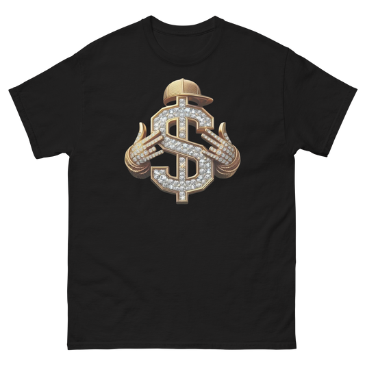 Unisex Diamond Dollar Swag T-shirt - Comfortable & Fashionable Physical T-Shirt Style-Junction Black S