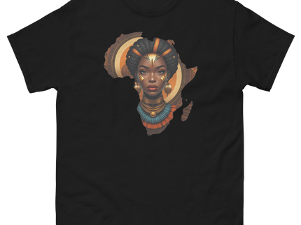 Afrocentric Queen Tee – Tribal Pattern Art, Bold Heritage Vibe #2 Women Tees Style Junction – Custom Digital Designs & Apparel Black S