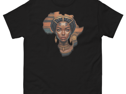 Afrocentric Queen Tee – Tribal Pattern Art, Bold Heritage Vibe #3 Women Tees Style Junction – Custom Digital Designs & Apparel Black S