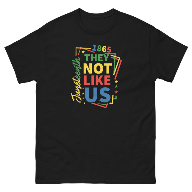 Juneteenth 1865 Tee – They Not Like Us Bold Freedom Design Women Tees Style Junction – Custom Digital Designs & Apparel Black S