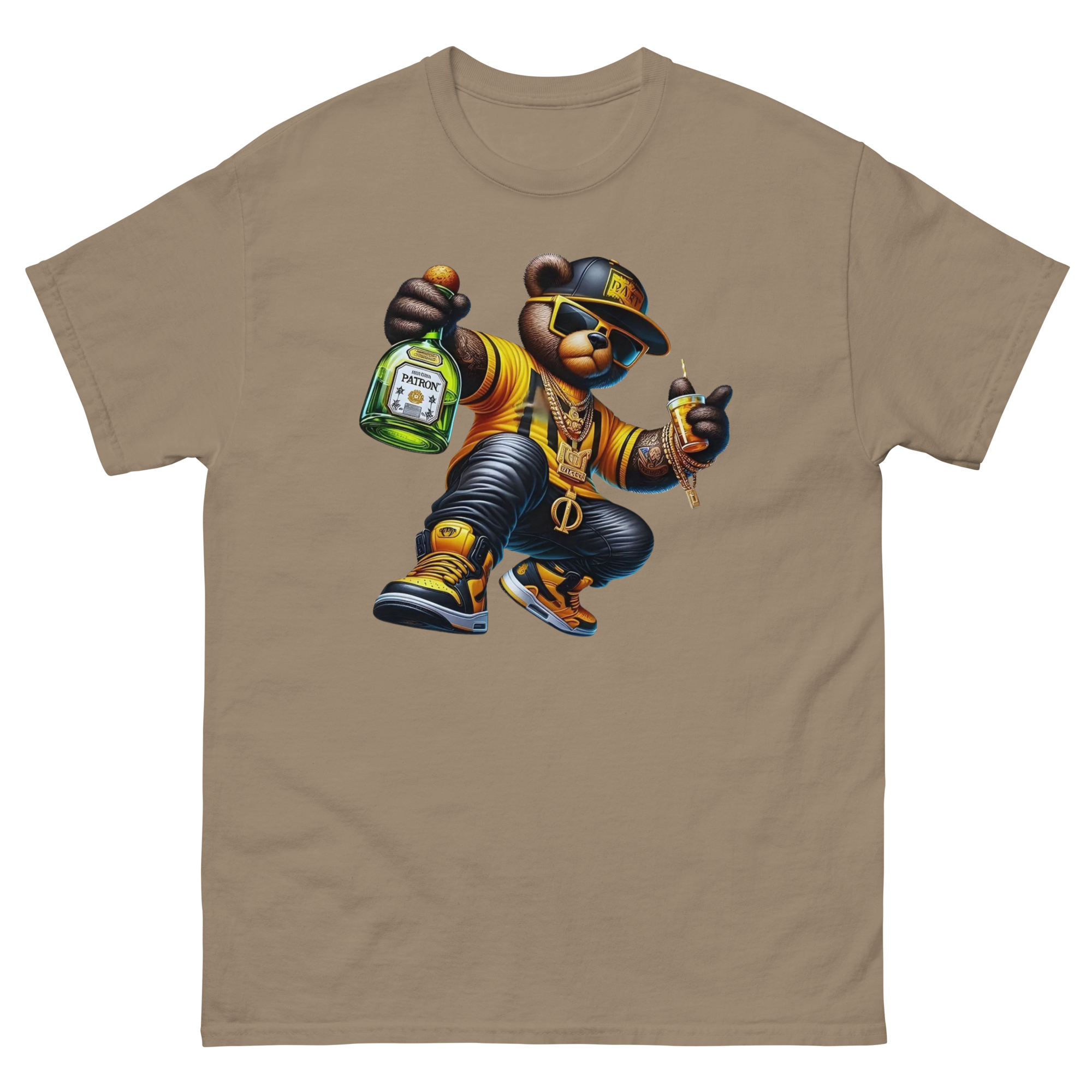 The Patron Bear Boss Custom Design Unisex Classic T-shirt Physical T-Shirt Style-Junction