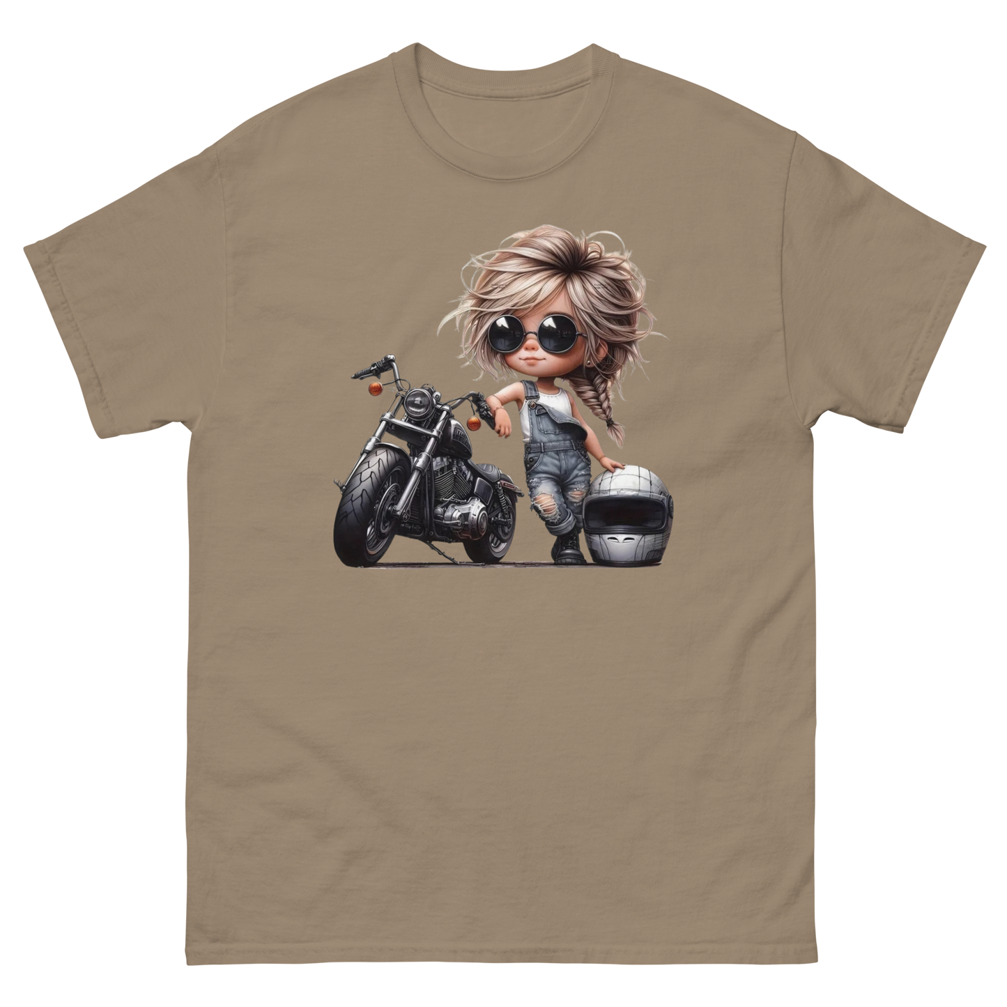 Rough Rider Girl Women's Classic Tee Physical T-Shirt Style-Junction Custom Designs & Prints Brown Savana S