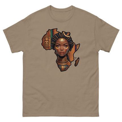 Afrocentric Queen Tee – Tribal Pattern Art, Bold Heritage Vibe #4 Women Tees Style Junction – Custom Digital Designs & Apparel Brown Savana S