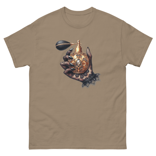 Black Lace Hand with Perfume Tee Women Tees Style Junction – Custom Digital Designs & Apparel Brown Savana S