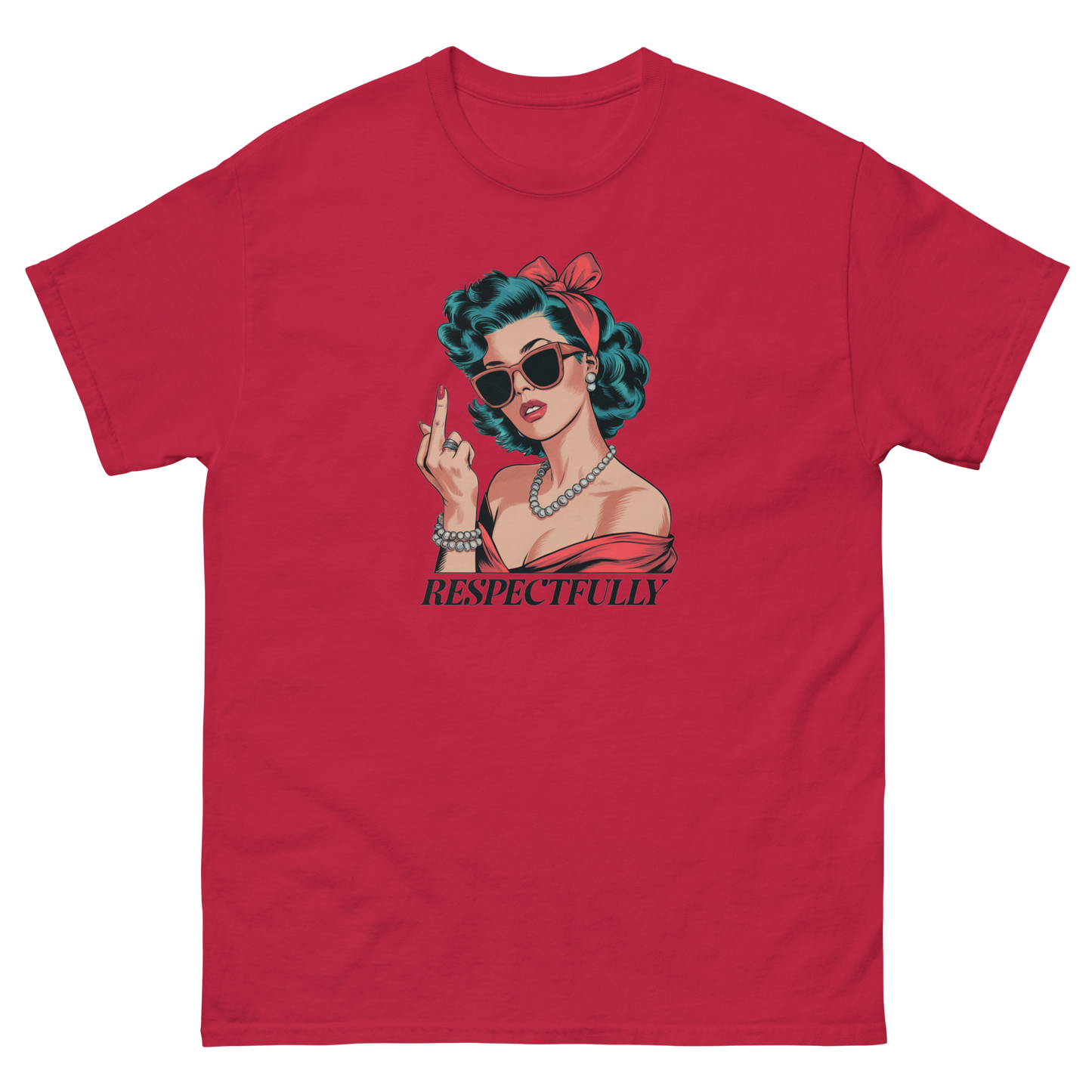 Respectfully Women's Classic Tee Physical T-Shirt Style-Junction Custom Designs & Prints Cardinal S