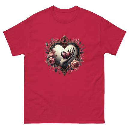 Heart Frame & Gothic Floral Art Tee Women Tees Style Junction – Custom Digital Designs & Apparel Cardinal S