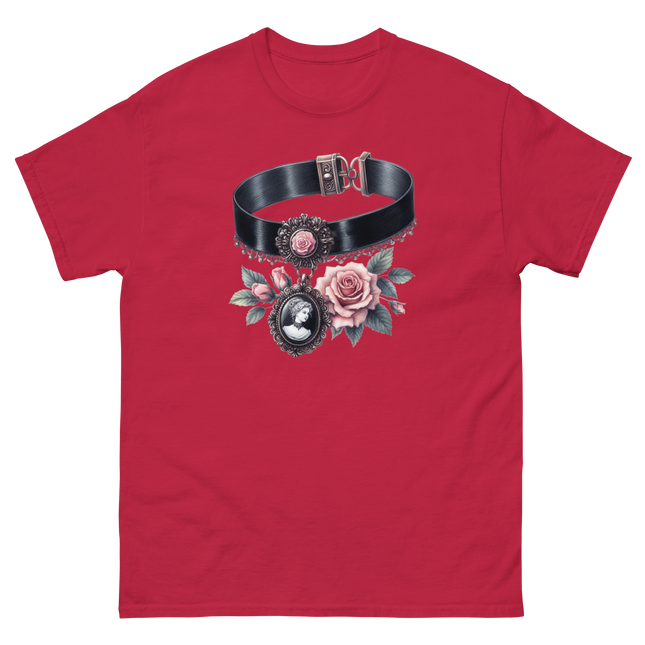 Victorian Cameo Choker Floral Tee Women Tees Style Junction – Custom Digital Designs & Apparel Cardinal S
