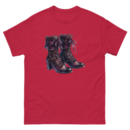 Lace-Up Gothic Boots Illustration Tee Women Tees Style Junction – Custom Digital Designs & Apparel Cardinal S