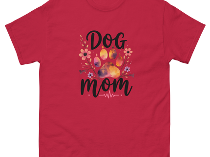 Sunset Floral Dog Mom Tee – Boho Paw & Blooms Design Women Tees Style Junction – Custom Digital Designs & Apparel Cardinal S