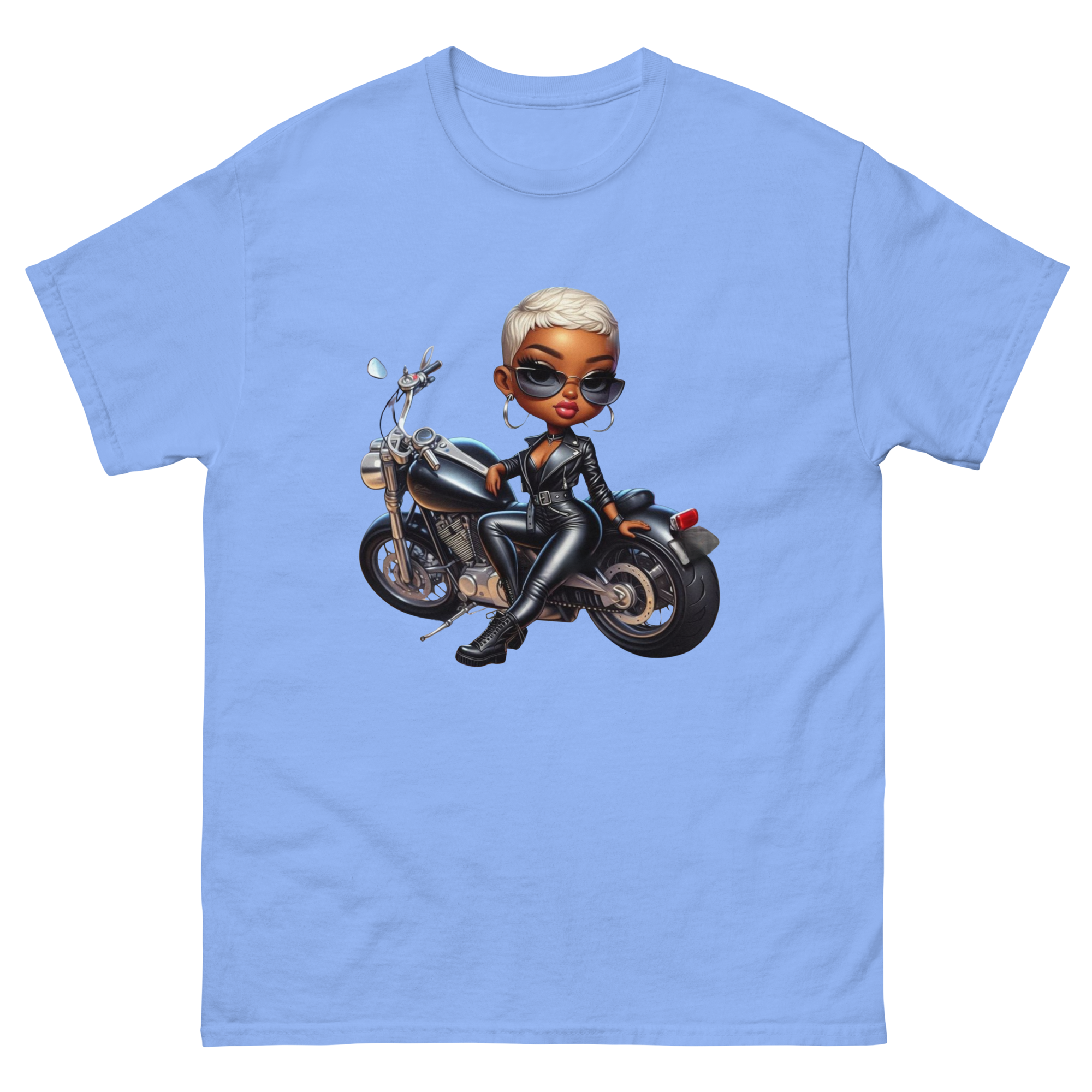 Biker Chic Diva Women's Custom Cotton Classic Tee Physical T-Shirt Style-Junction