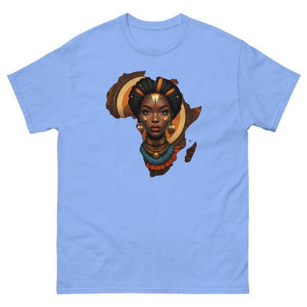 Afrocentric Queen Tee – Tribal Pattern Art, Bold Heritage Vibe #2 Women Tees Style Junction – Custom Digital Designs & Apparel Carolina Blue S