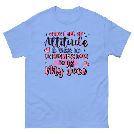 Attitude Fix Tee – Funny Pastel Quote Graphic Shirt Women Tees Style Junction – Custom Digital Designs & Apparel
