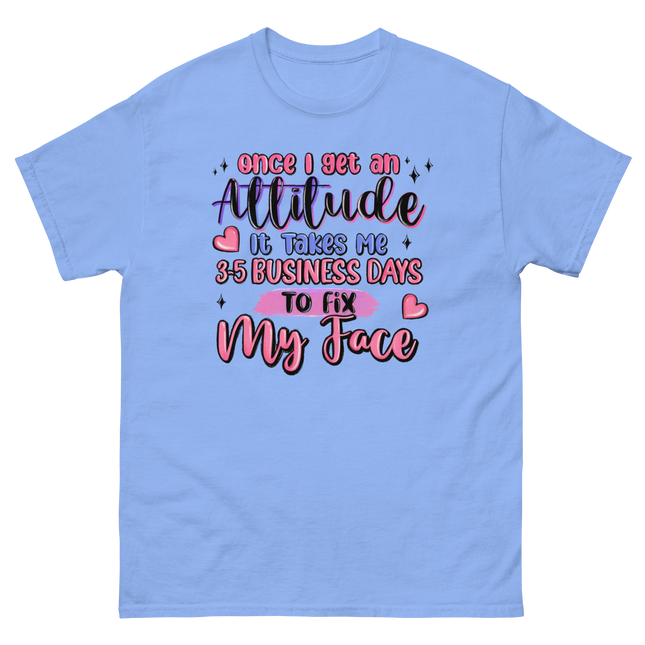Attitude Fix Tee – Funny Pastel Quote Graphic Shirt Women Tees Style Junction – Custom Digital Designs & Apparel