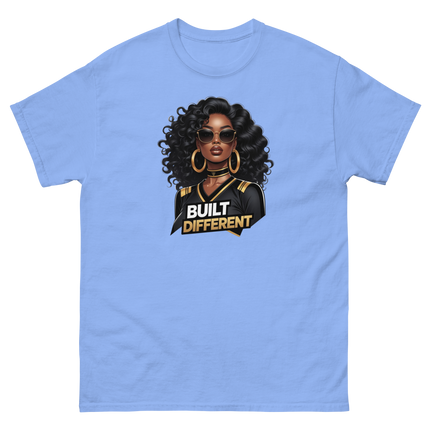 Built Different Tee – Bold Black Art, Gold Statement Style #2 Women Tees Style Junction – Custom Digital Designs & Apparel