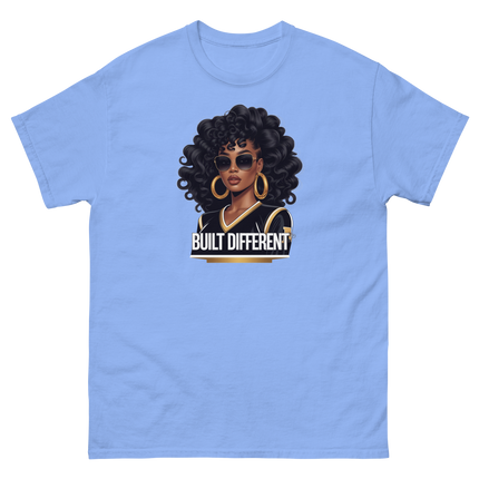 Built Different Tee – Bold Black Art, Gold Statement Style #5 Women Tees Style Junction – Custom Digital Designs & Apparel