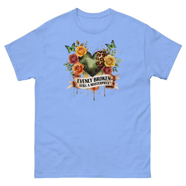 Evenly Broken Leopard Heart Tee – Watercolor Floral Vibes #3 Women Tees Style Junction – Custom Digital Designs & Apparel