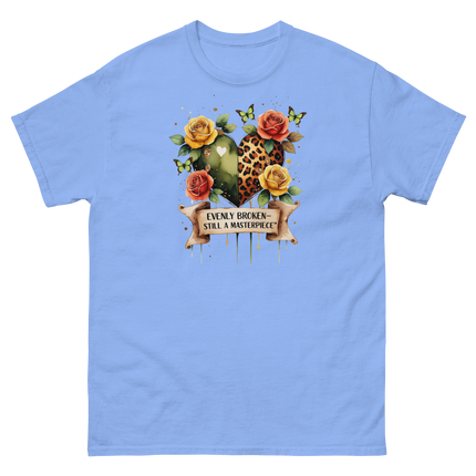 Evenly Broken Leopard Heart Tee – Watercolor Floral Vibes #4 Women Tees Style Junction – Custom Digital Designs & Apparel