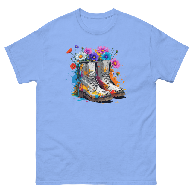Rainbow Combat Boots Tee – Floral Festival Graphic Shirt #2 Women Tees Style Junction – Custom Digital Designs & Apparel