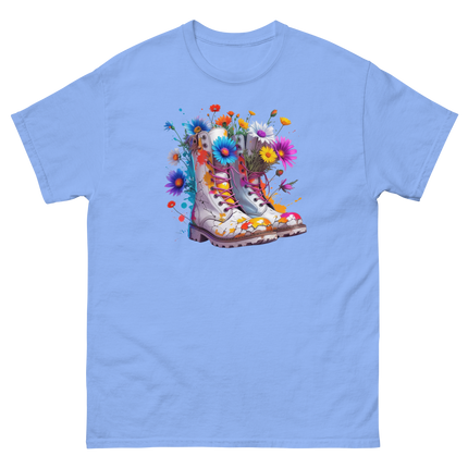 Rainbow Combat Boots Tee – Floral Festival Graphic Shirt #4 Women Tees Style Junction – Custom Digital Designs & Apparel