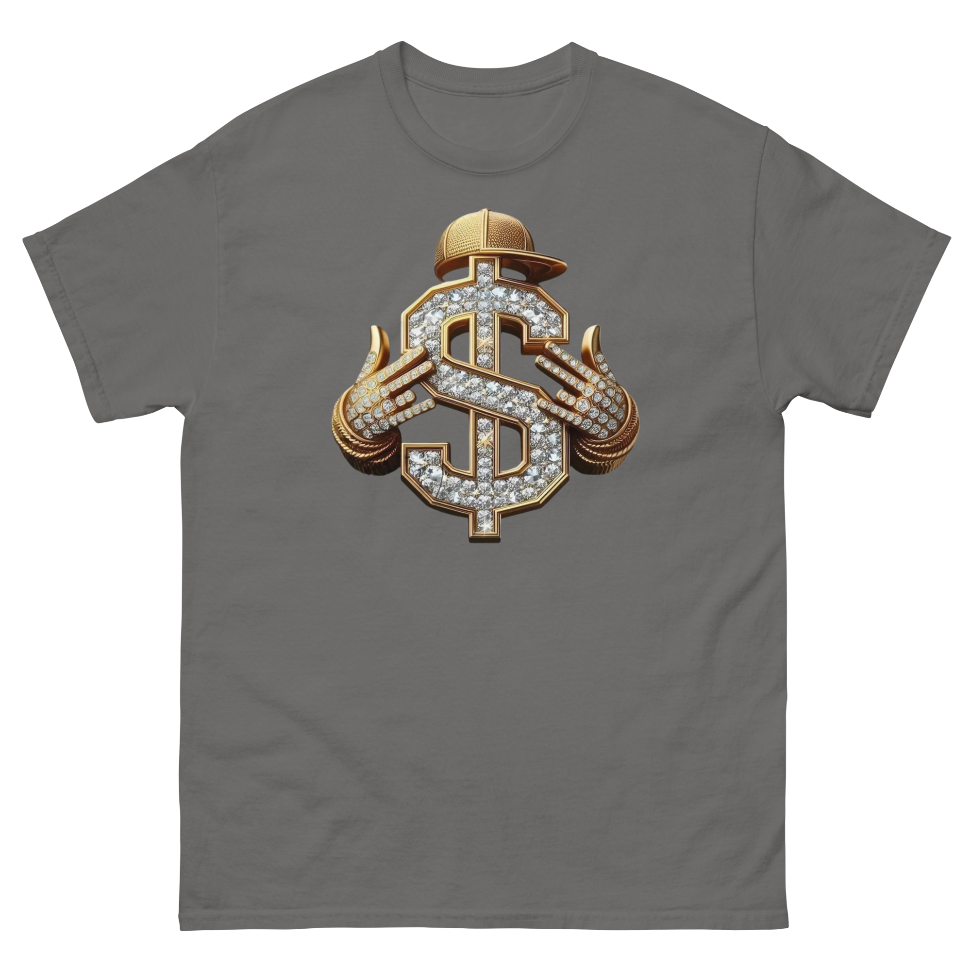 Diamond Dollar Swag Custom Design Unisex Classic T-shirt Physical T-Shirt Style-Junction