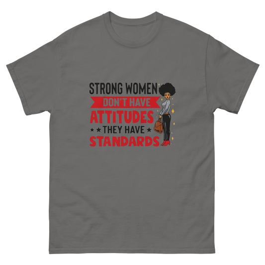 Strong Women Quote Tee – Bold Empowerment Graphic T-Shirt Women Tees Style Junction – Custom Digital Designs & Apparel Charcoal S