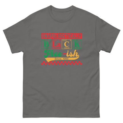 Unapologetically Black Free-ish 1865 Tee – Bold Science Design Women Tees Style Junction – Custom Digital Designs & Apparel Charcoal S