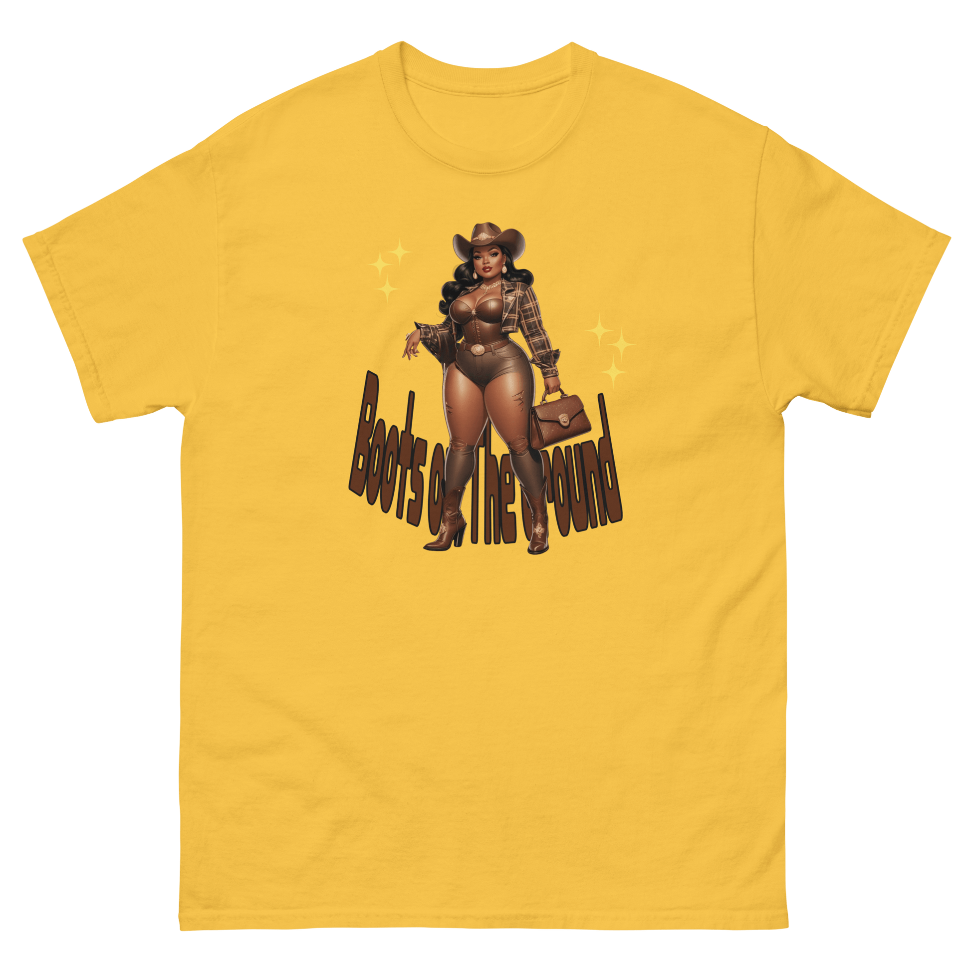 Boots on the Ground Curvy Cowgirl #3 Tee – Western Graphic Shirt Women Tees Style Junction – Custom Digital Designs & Apparel Daisy S