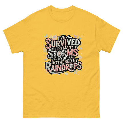 I’ve Survived Too Many Storms Tee – Pastel Quote Cotton Shirt Women Tees Style Junction – Custom Digital Designs & Apparel Daisy S