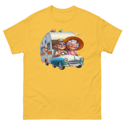 Vintage RV Adventure Tee – Retro Road Trip Camper Graphic Women Tees Style Junction – Custom Digital Designs & Apparel Daisy S
