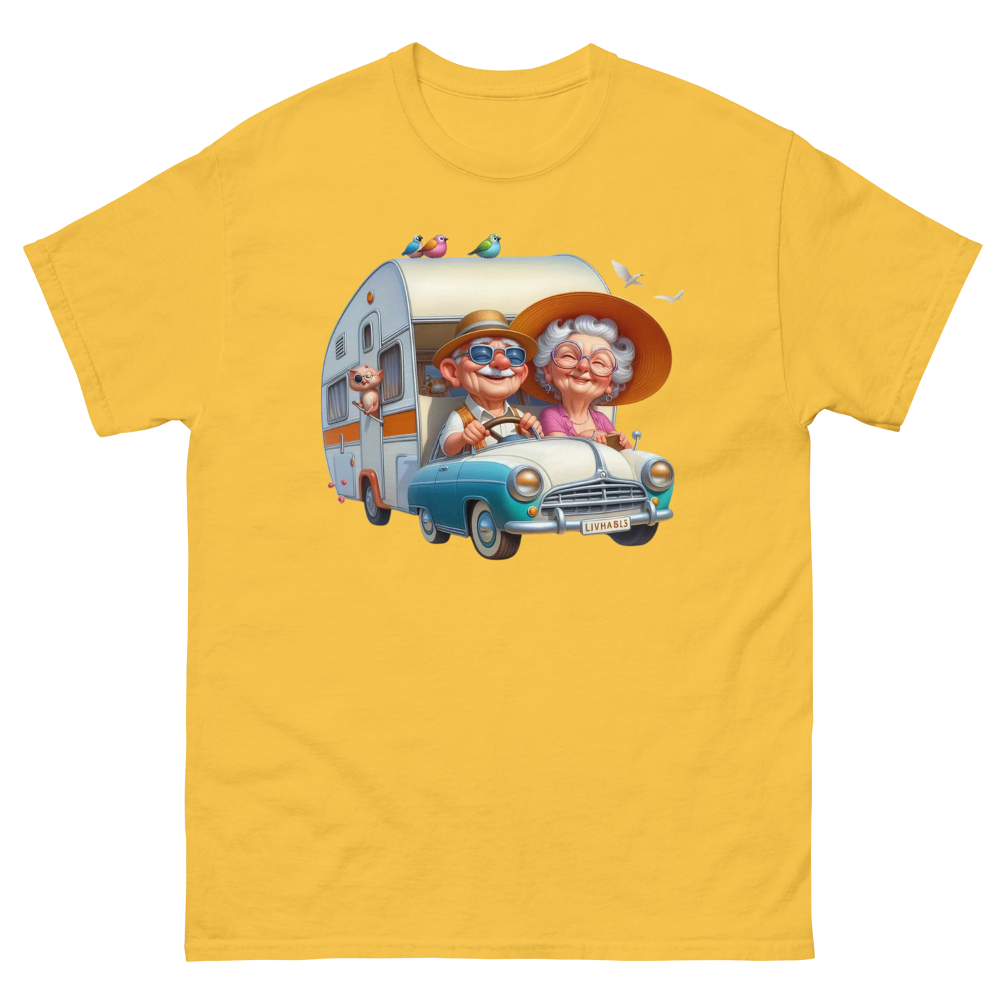 Vintage RV Adventure Tee – Retro Road Trip Camper Graphic Women Tees Style Junction – Custom Digital Designs & Apparel Daisy S