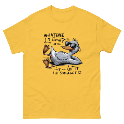Funny Duck Quote Tee – “Let It Hit Someone Else” Graphic Shirt Women Tees Style Junction – Custom Digital Designs & Apparel Daisy S