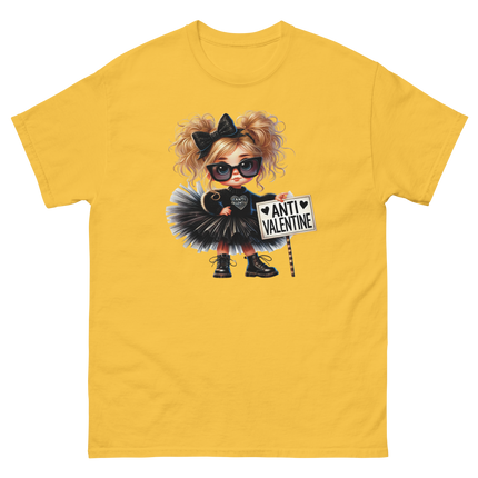 Anti-Valentine Tee – Sassy Girl in Black Tulle Skirt Graphic Women Tees Style Junction – Custom Digital Designs & Apparel Daisy S
