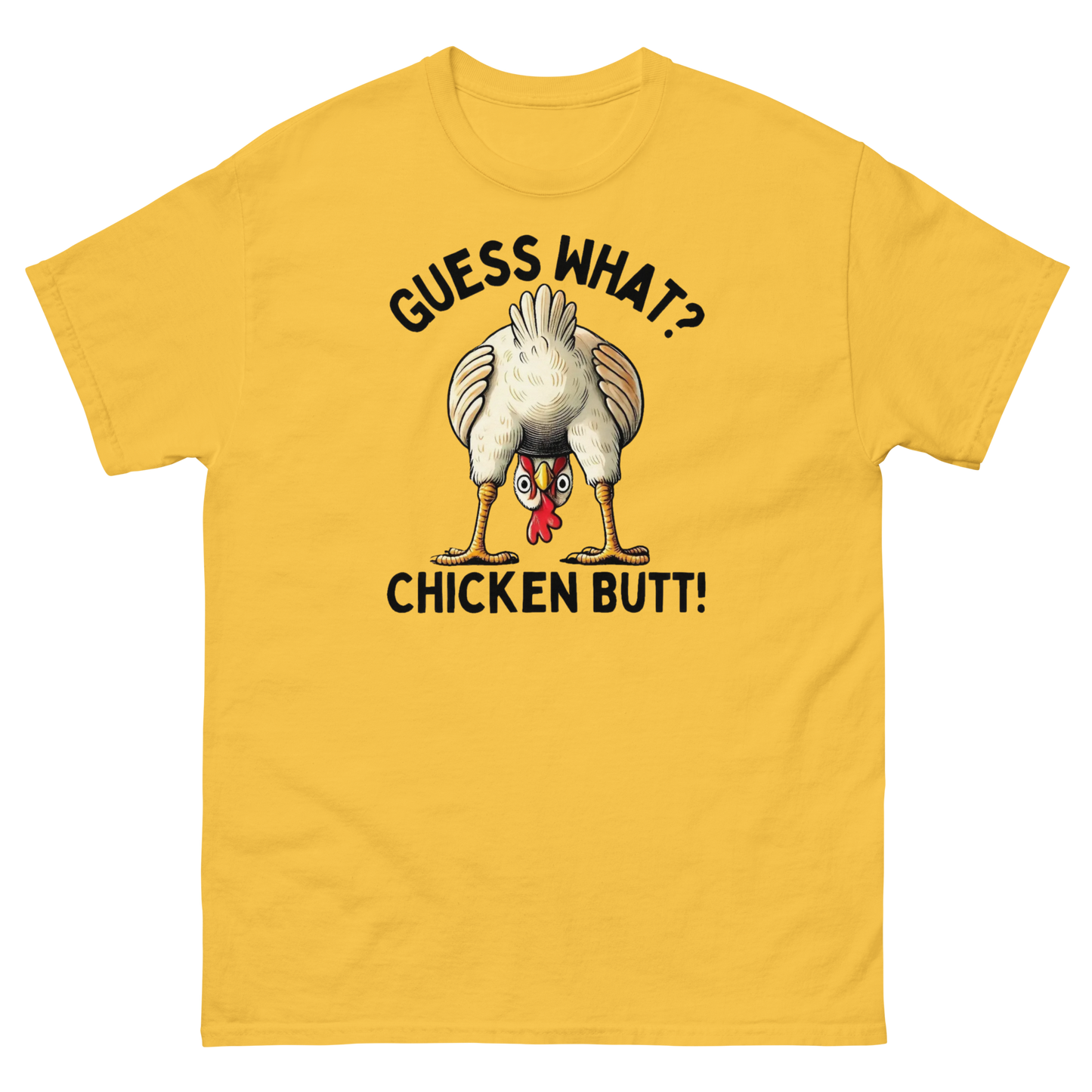 Funny Chicken Butt Tee – “Guess What” Comical Farm Graphic Shirt Women Tees Style Junction – Custom Digital Designs & Apparel Daisy S