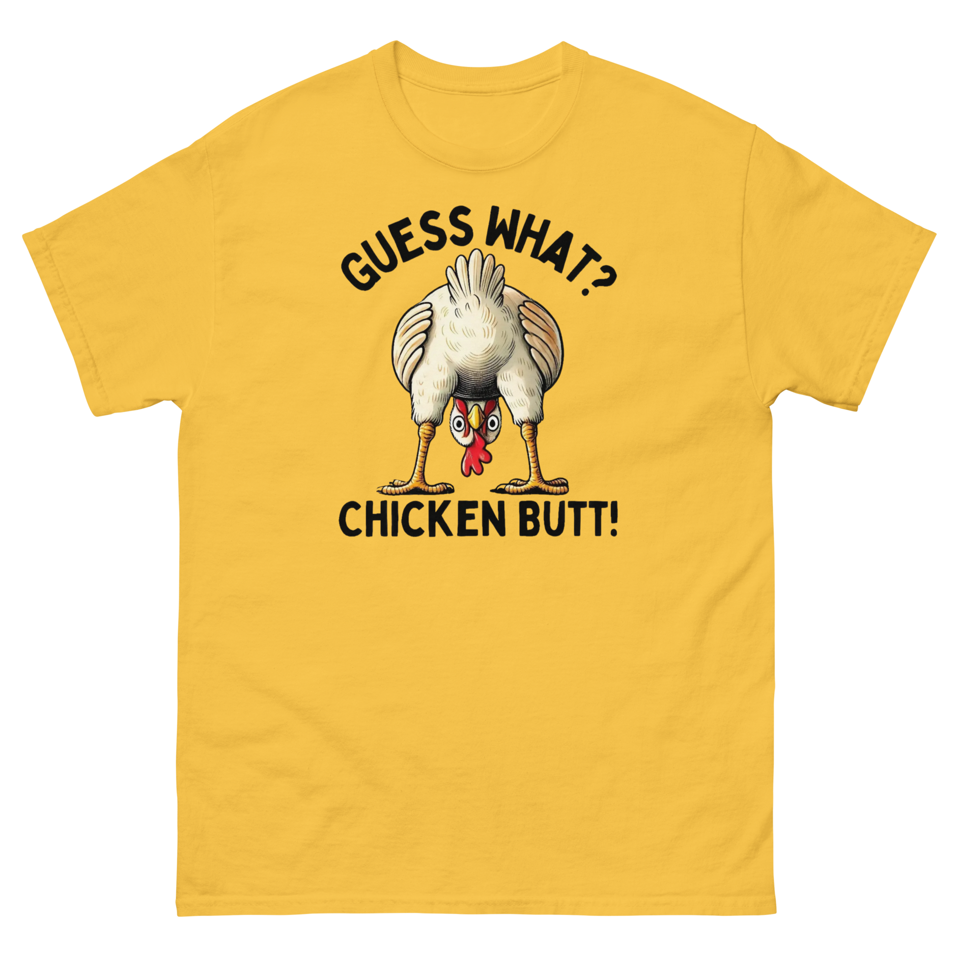 Funny Chicken Butt Tee – “Guess What” Comical Farm Graphic Shirt Women Tees Style Junction – Custom Digital Designs & Apparel Daisy S